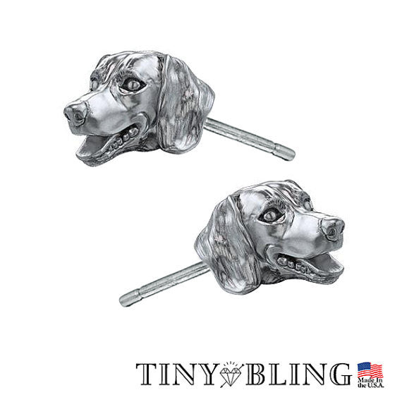 Dachshund Puppy Face Earring Studs