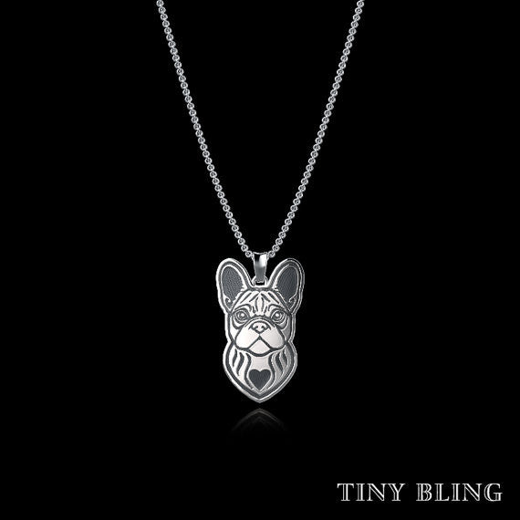 French Bulldog Breed Jewelry Necklace - TINY BLING