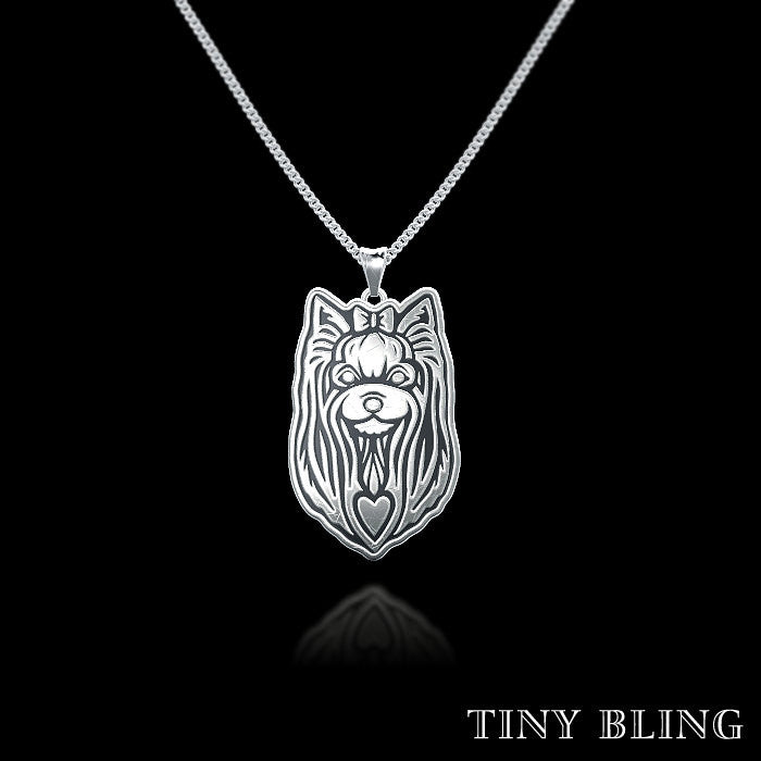 Yorkshire Terrier Breed Jewelry Necklace - TINY BLING
