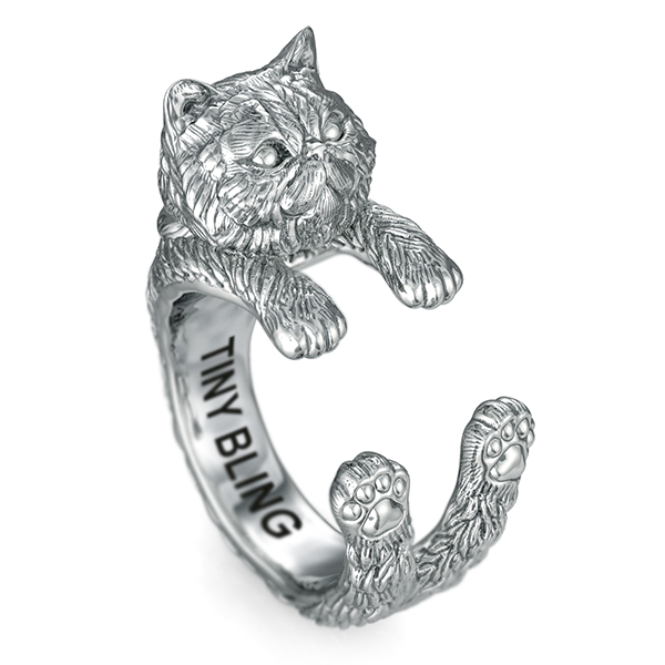 Fluffy Persian Cat Cuddle Wrap Ring