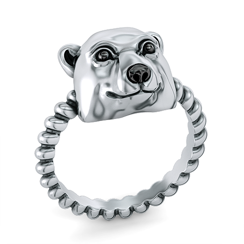 Polar Bear Twisted Wire Rope Ring-1