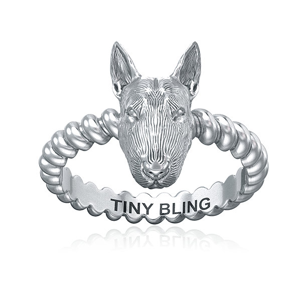 Bull Terrier Breed Twisted Wire Rope Ring