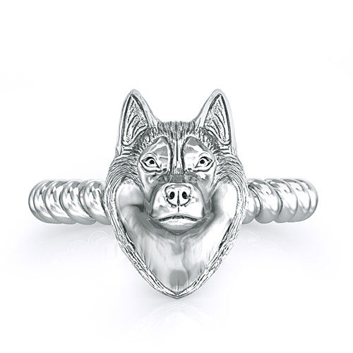 Siberian Husky Twisted Wire Rope Ring
